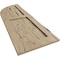 Ekena Millwork Hand Hewn 2 Equal Flat Panel w/Quarter Round Arch Top Faux Wood Shutters, 12W x 60H, 48 Low Side, PR SHUFPQ12X60HHPR - alternate 6
